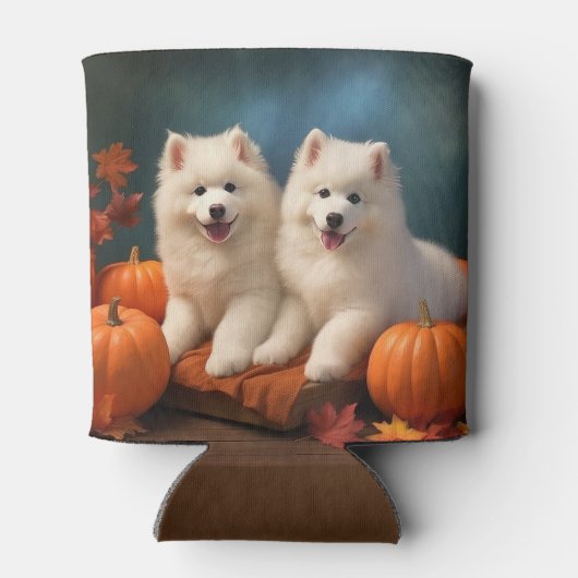Samoyed Puppy Autumn Delight Pumpen Dosenkühler (Rückseite)