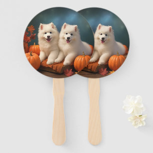 Samoyed Puppy Autumn Delight Pumpen Fächer
