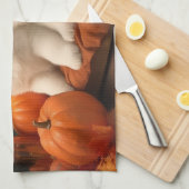 Samoyed Puppy Autumn Delight Pumpen Geschirrtuch (Viertel Falte)