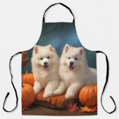 Samoyed Puppy Autumn Delight Pumpen Schürze (Vorderseite)