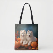 Samoyed Puppy Autumn Delight Pumpen Tasche (Vorderseite)