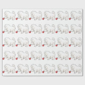 Samoyed Puppy Geschenkpapier (Flach)