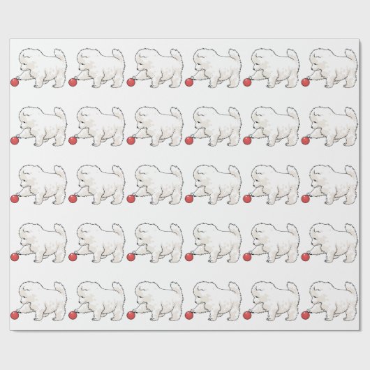 Samoyed Puppy Geschenkpapier (Flach)