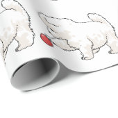 Samoyed Puppy Geschenkpapier (Rolleneckpunkt)