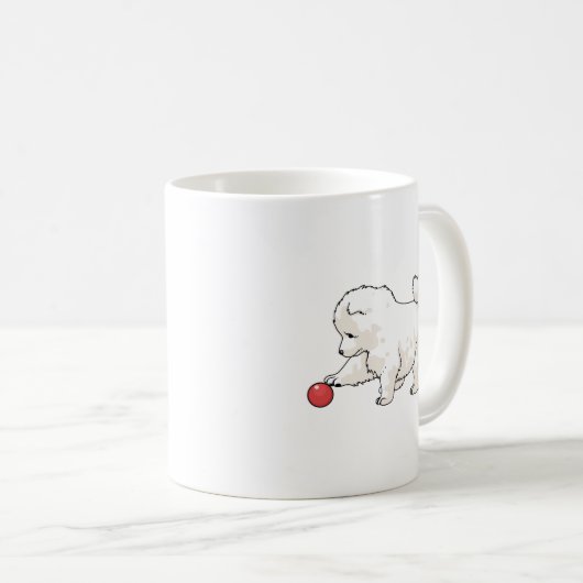 SAMOYED PUPPY KAFFEETASSE (VorderseiteRechts)