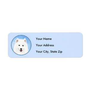 Samoyed Puppy Malerei - Niedliche Original Dog Art