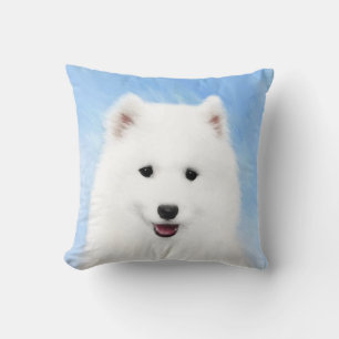 Samoyed Puppy Malerei - Niedliche Original Dog Art Kissen