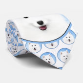 Samoyed Puppy Malerei - Niedliche Original Dog Art Krawatte (Gerollt)
