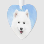 Samoyed Puppy Malerei - Niedliche Original Dog Art Ornament (Vorderseite)