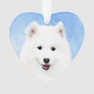 Samoyed Puppy Malerei - Niedliche Original Dog Art Ornament