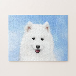 Samoyed Puppy Malerei - Niedliche Original Dog Art Puzzle