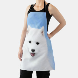 Samoyed Puppy Malerei - Niedliche Original Dog Art Schürze