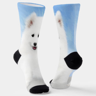 Samoyed Puppy Malerei - Niedliche Original Dog Art Socken