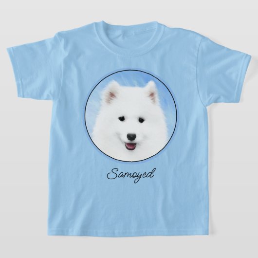 Samoyed Puppy Malerei - Niedliche Original Dog Art T-Shirt (Ablage )