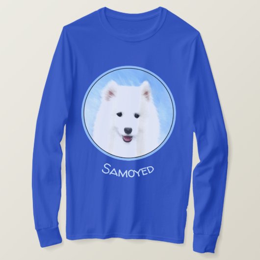Samoyed Puppy Malerei - Niedliche Original Dog Art T-Shirt (Design vorne)