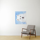 Samoyed Puppy Malerei - Niedliche Original Dog Art Wandteppich (Beispiel)