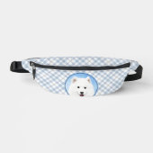 Samoyed Puppy Malerei White Niedlich Original Dog Bauchtasche (Vorderseite)