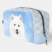 Samoyed Puppy Malerei White Niedlich Original Dog Waschbeutel (Rechte Ecke)