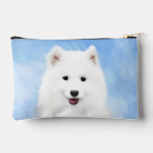 Samoyed Puppy Malerei White Niedlich Original Dog Zubehörtasche (Rückseite)
