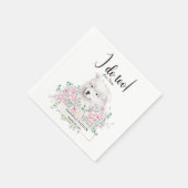 Samoyed Puppy Wedding Cocktail Napkins Serviette (Ecke)