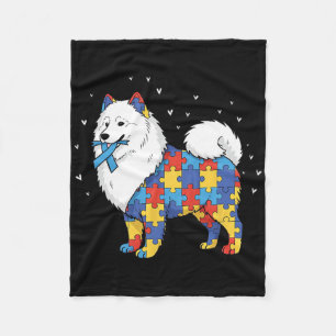 Samoyed Puzzle Autismus-Bewusstsein Autistische Fr Fleecedecke