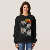 Samoyed Reindeer Christmas Lights Pajama Sweatshirt (Vorne ganz)