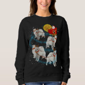 Samoyed Reindeer Christmas Lights Pajama Sweatshirt (Vorderseite)