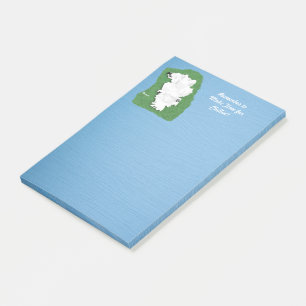 Samoyed Relaxing Post-It® Notes, 4" x 6" Post-it Klebezettel