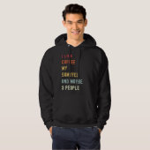 Samoyed Retro Hund und Kaffee Hoodie (Vorne ganz)
