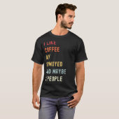 Samoyed Retro Hund und Kaffee T-Shirt (Vorne ganz)
