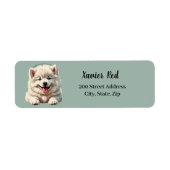 Samoyed Return Address Label (Vorne)
