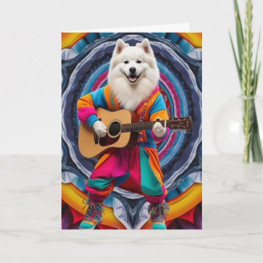 Samoyed Rock Star Card Karte (Vorderseite)