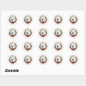 Samoyed Round Stickers (Blatt)