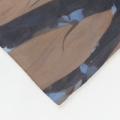 Samoyed Running in Snow mit Weihnachtshut Fleecedecke (Ecke)