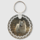 Samoyed Schlüsselanhänger (Vorderseite)