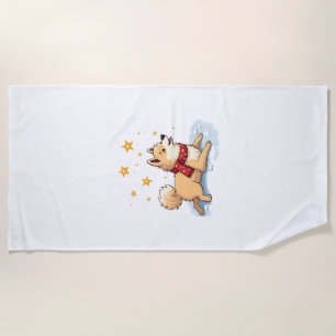 Samoyed-Schnee-Engel Strandtuch