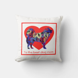 Samoyed Silhouette Hunde Herz Muttertagskissen Kissen