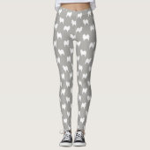 Samoyed-Silhouette-Muster Leggings (Vorderseite)