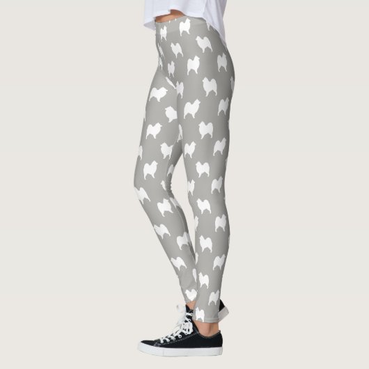 Samoyed-Silhouette-Muster Leggings (Links)