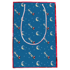 Samoyed Sleigh Santa & Toys Geschenktasche Mittlere Geschenktüte