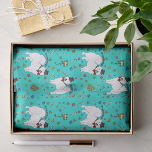 Samoyed "Snazzy Sam" Holiday Wrapping Tissue Seidenpapier (Geschenk)