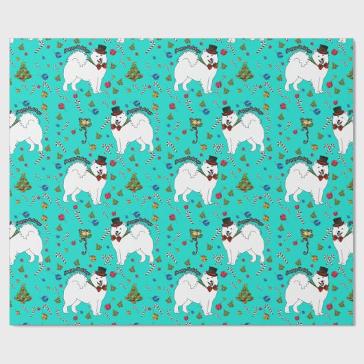 Samoyed "Snazzy Sam" Urlaub Geschenkpapier (Flach)