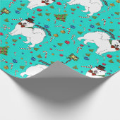 Samoyed "Snazzy Sam" Urlaub Geschenkpapier (Ecke)