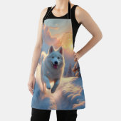 Samoyed Snowy Mountain Adventure Christmas Schürze (InSitu)