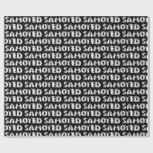 Samoyed Spelzen in Samoyed Hogs Letters Funny Geschenkpapier (Flach)
