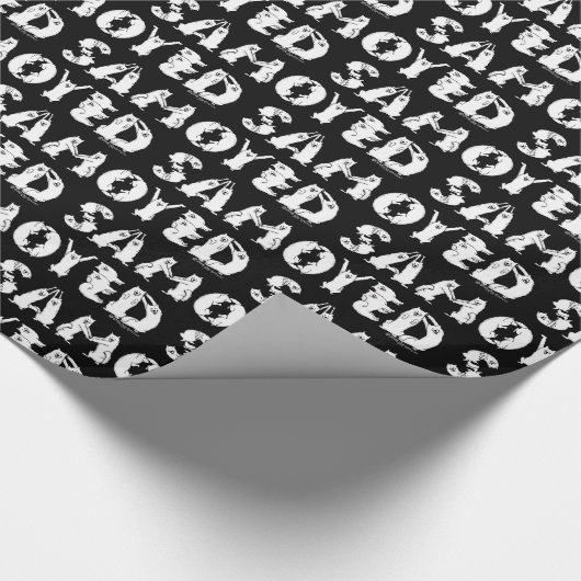 Samoyed Spelzen in Samoyed Hogs Letters Funny Geschenkpapier (Ecke)
