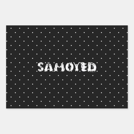 Samoyed Spelzen in Samoyed Hogs Letters Funny Geschenkpapier Set (Vorderseite 2)