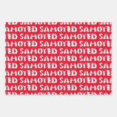 Samoyed Spelzen in Samoyed Hogs Letters Funny Geschenkpapier Set (Vorderseite)