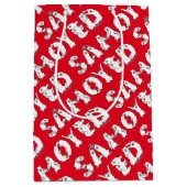 Samoyed Spelzen in Samoyed Hogs Letters Funny Mittlere Geschenktüte (Vorderseite)