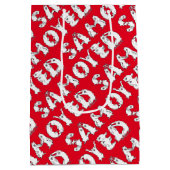 Samoyed Spelzen in Samoyed Hogs Letters Funny Mittlere Geschenktüte (Rückseite)